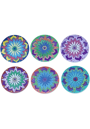 Dolıty Yaratıcı Emici 3d Mandala Bardak Erkek Kadın Komik Stil 5 Diğer