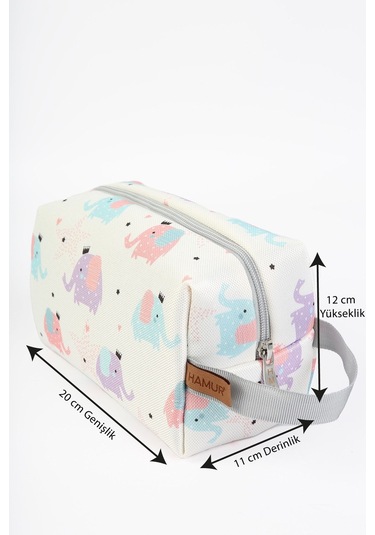 Kirli Temiz Islak Organizer Çantası Elephant Bebek Çocuk Kıyafet Çamaşır Anne Makyaj Alezli Çanta