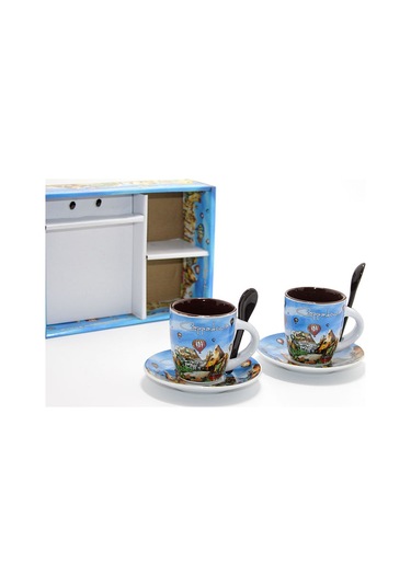 Yöresel İkili Fincan Seti Model 2 Çok Renkli