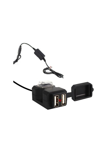 9 - 90v Araç Şarj Cihazı, Çift Usb Su Geçirmez Anahtarlı