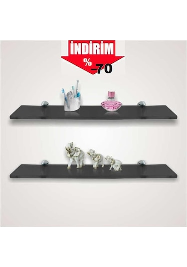 Depolife Raf Kitaplık Ciçeklik Etejer Için Cam Raf