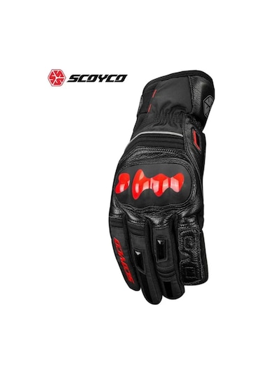 Motosiklet Eldiveni Deri Ve Cordura Reflektörlü Su Geçirmez Özel İç Mebran Dirençli Motor Eldiveni