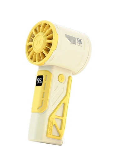 Ranyeek Taşınabilir Dış Mekan Fanı - 12m/s Hızlı Turbin Motor - 4000mah Pil - Ergonomik Tasarım Limon Sarısı