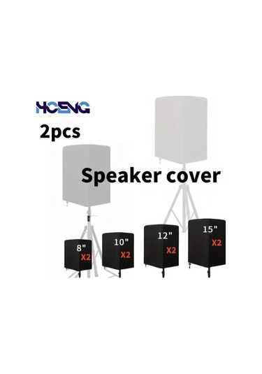 Hightower 2 Adet Siyah Polyester Ses Koruyucu Kılıf Ev Sineması Hoparlör Örtüsü 11 02x11 81x17 82 İnç