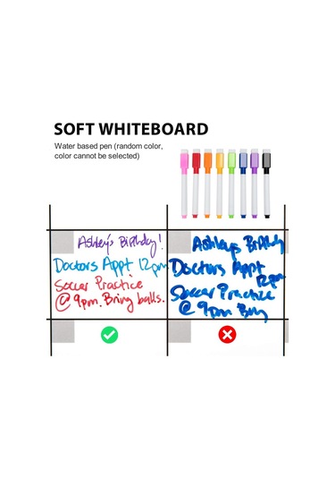 A3 Manyetik Beyaz Tahta Kuru Silinebilir Takvim Seti Buzdolabı İçin 17x12 İnç