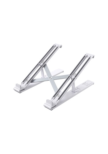 Yuntech01 Alüminyum Katlanabilir Laptop/tablet Stand - Ergonomik Yükseklik Ayarı, Soğutma Özelliği - 8-17.3 İnç Uyumlu Gümüş