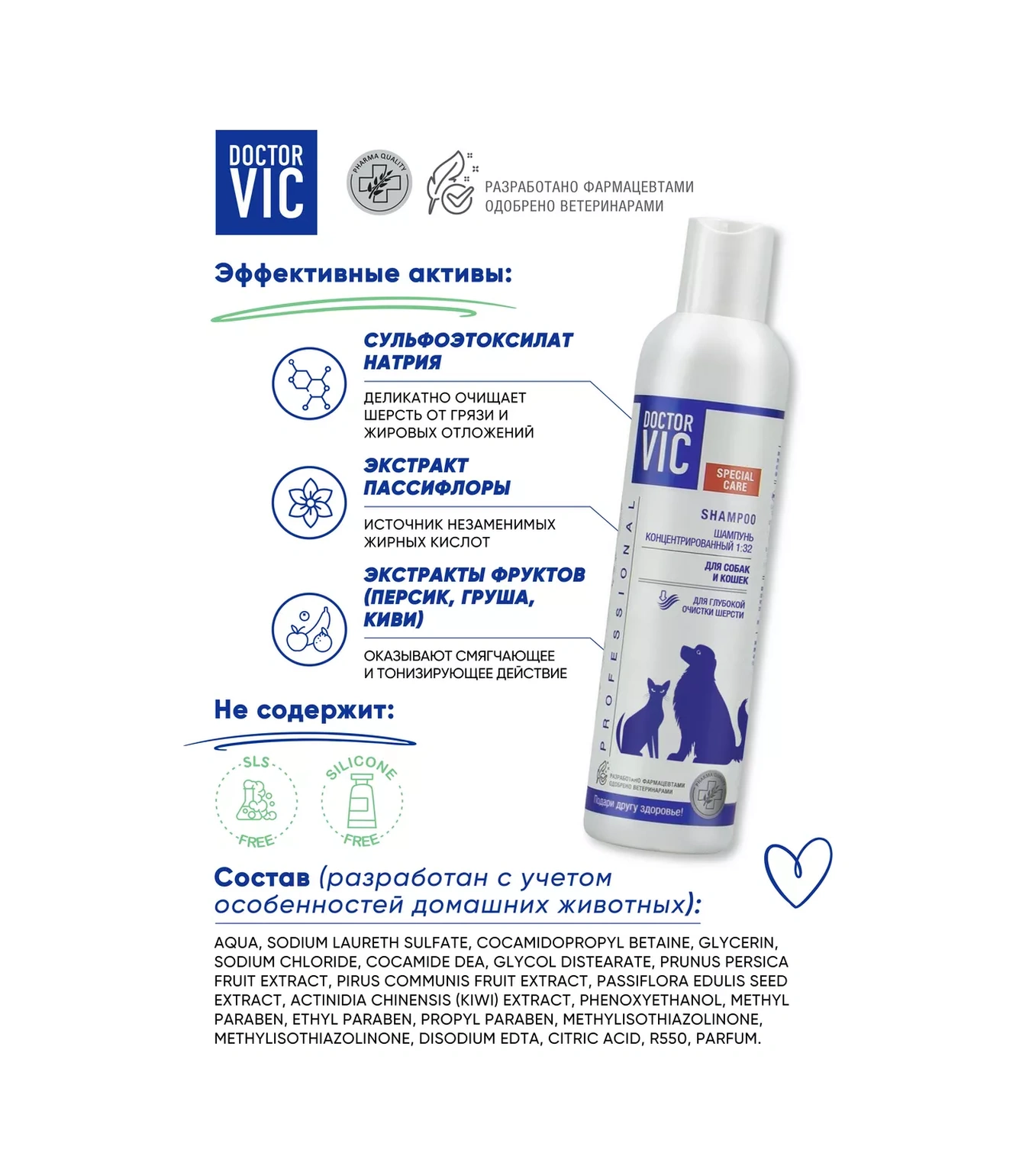 Doctor Vıc Köpekler Ve Kediler İçin Konsantre Şampuan 250 Ml 212033607
