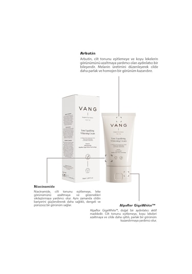 Vang Leke Karşıtı Beyazlatıcı Cilt Bakım Kremi 50 ML