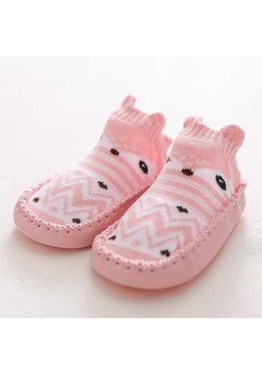 Uıowoo Bebek Yer Çorapları-kaymaz Yumuşak Tabanlı, 0 Pamuk, Sevimli Hayat Desenli - İlk Adım Ve Ev İçim Kullanım İçin Pd002-pembe