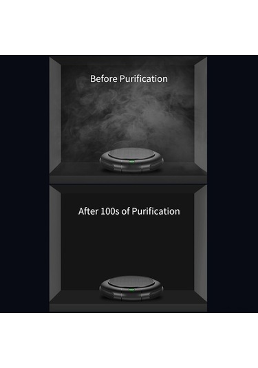 Novahub Güneş Panelli Hava Temizleyici - 1200mah Pil, 8m İyon & Hepa Filtre Siyah Siyah