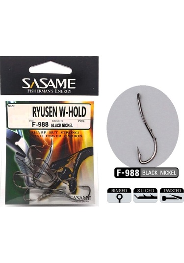 Sasame Ryusen W-hold Black F-988 Serisi Olta İğnesi İğne No : 1