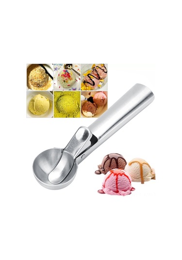 Geeroyoo 5 Cm Çaplı 430 Paslanmaz Çelik Dondurma Topu Kaşığı - Ergonomik Kollu, Yaylı Top Alıcı, Yemek Grubu Diğer