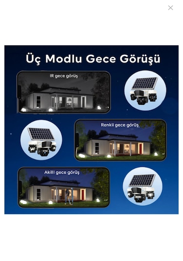 4g Solar Panelli 3 Kameralı Güvenlik Kamerası