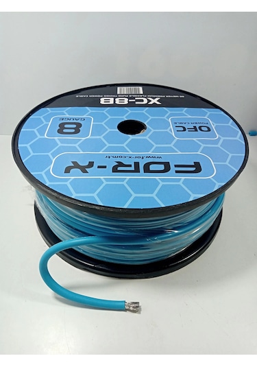 For-x Bakır Amfi Güç Kablosu 8ga %100 Bakır For-x Ofc 8ga Anfi Power Kablosu 5 Metre