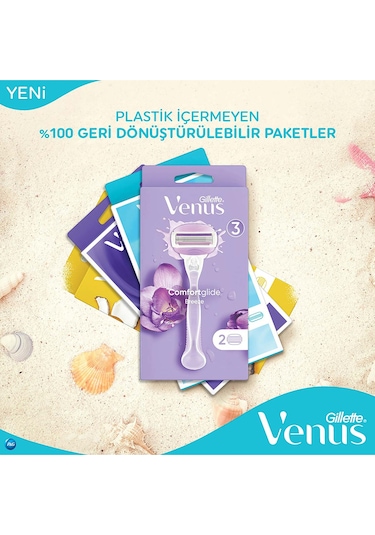 Gillette Venus Comfortglide Breeze Kadın Tıraş Makinesi + Yedek Tıraş Bıçağı 2'li