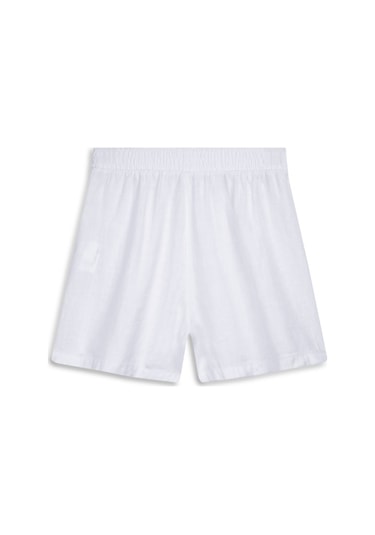 LTB Beli Lastikli Basic Beyaz Şort Beyaz