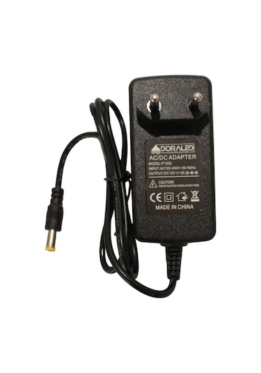 12V 2 Amper IP20 İç Mekan Priz Tipi Plastik Kasa Adaptör
