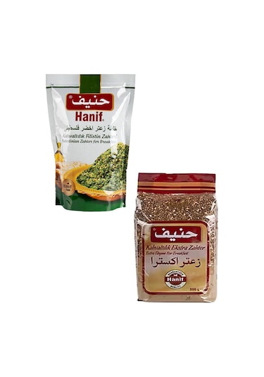 Hanif Kahvaltılık Yeşil Zahter 400 G + Hanif Kahvaltılık Ekstra Zahter 500 G