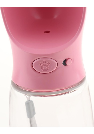 Suntek Açık Yürüyüş Için 550ml Köpek Seyahat Su İçme Şişesi Pembe