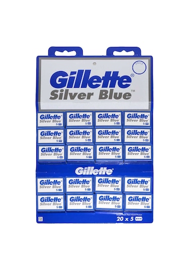 Gillette Silver Blue Tıraş Bıçağı Jilet 5 x 20'li