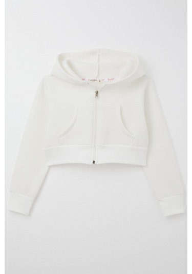 Breeze Kız Çocuk Crop Hırka Fermuarlı Kapüşonlu 8-14 Yaş, Ekru Ekru Breeze Kız Çocuk Crop Hırka Fermuarlı Kapüşonlu 8-14 Yaş, Ekru Ekru
