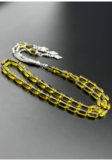 Vip Tasarım Ateş Kehribar Tesbih Hcz-model Ttreewq Sarı