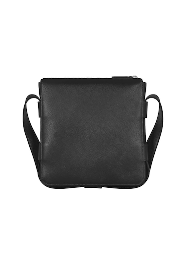 Montblanc Sartorial Deri Dikey Çapraz Çanta 221560 Siyah
