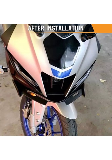 Youmex Yamaha Yzf R15 V4.0 2022+ İçin Abs Malzemeden Motor Ön Kanatçık Yedek Parça 400x170mm