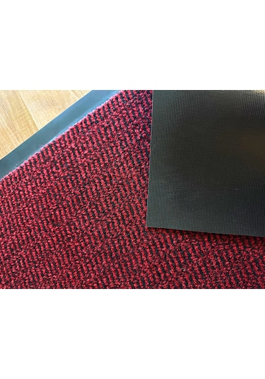 Bordo Kapı Önü Paspas Nem Alıcı Paspas 90 X 150 Cm Bordo