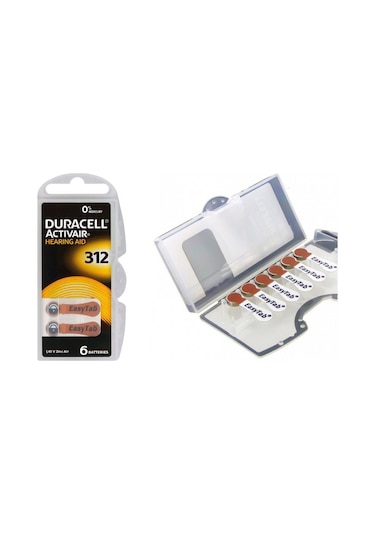 Duracell 312 Numara İşitme Cihazı Pili 5 Paket 30 Adet