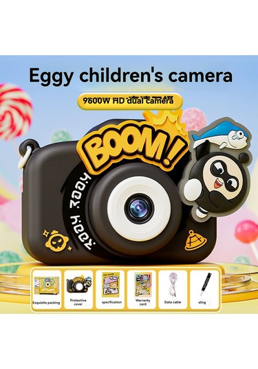 Maiyame Jıdoo Yumurta Şekilli Çocuk Kamera - Hd 48mp Çift Kameralı, 1080p Video, 2.0" Ips Ekran, Dayanıklı Abs + Silikon Oyuncağı Pembe