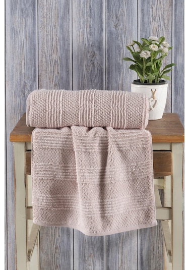 Varol Lavin %100 Premium Cotton El Havlusu 50x90cm Pudra-50x90cm Pudra