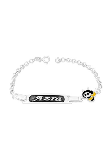 925 Ayar Gümüş Çocuk Ve Bebek İsimli Bileklik Arı Motifli St267