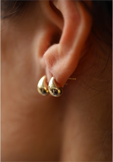 14 Ayar Altın 1 Cm Göz Yaşı Damla Küpe