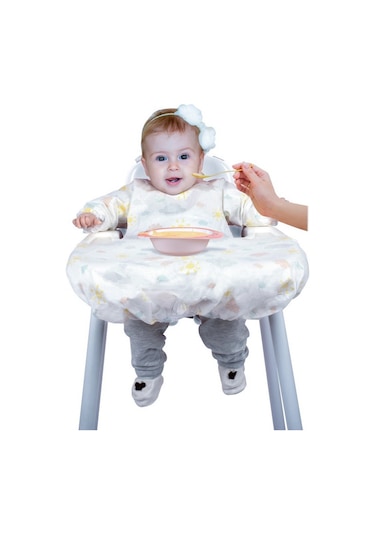 Sevi Bebe Kullan At Mama Sandalyesi Önlüğü 2'li