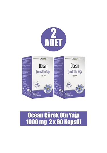 Ocean Çörek Otu Yağı 1000 Mg 2 x 60 Kapsül