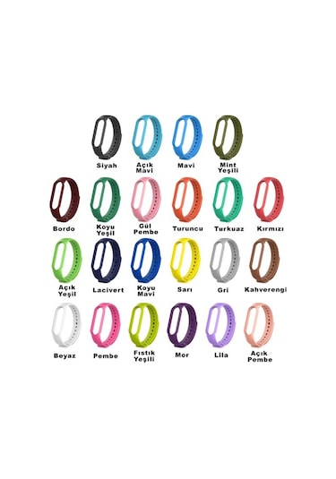 Xiaomi Mi Band 6 - Mi Band 5 Akıllı Bileklik Kyver Silikon Kordon