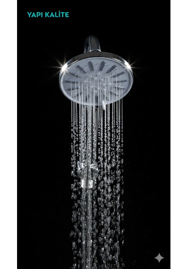 Krom Işıltılı/beyaz Başlıklı, Zambak Rengi Detayları İle 3 Fonksiyonlu Kaliteli Ve Dayanıklı El Duşu Krom