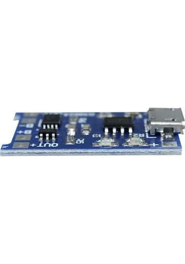 Tp4056 Micro Usb 1s 3.7v Lipo, Li-ion Pil Bms Korumalı Şarj Devresi - 10 Adet