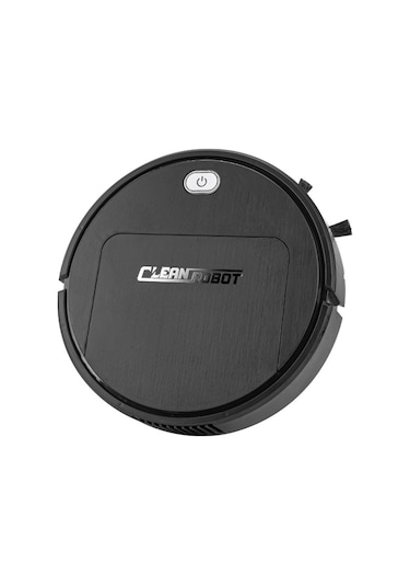 Reedark Siyah 3'lü İşlevli Zeka Robot Süpürgesi - Güçlü Emme, Süpürme + Mopping, İnce Tasarım, Sessiz Çalışma Siyah