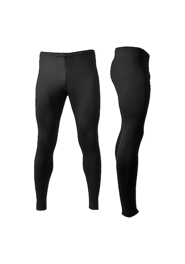Sporcu Taytı Tam Boy Uzun & Kısa Polyester Siyah