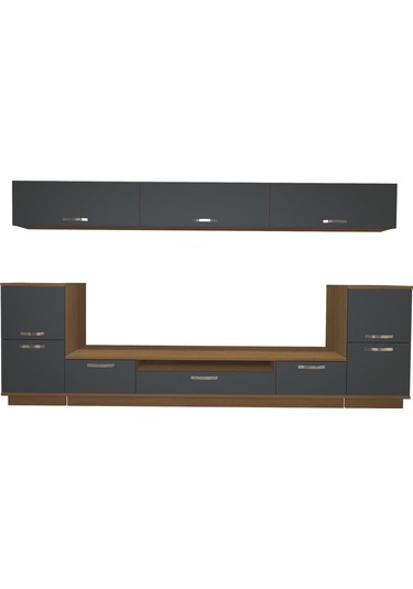 Decoraktiv Trendstyle 9 Mdf Tv Ünitesi Tv Sehpası Ceviz - Antrasit