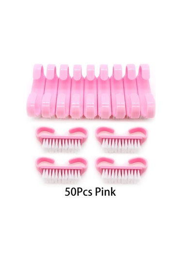 10/20/50/100 Adet Kolu Kavrama Tırnak Fırçası Tırnak Fırçalama Temizleme Tırnak Fırçaları Temizleyici Tırnak Scrubber Toplu Erkekler Kadınlar İçin Jearlyu Fildişi