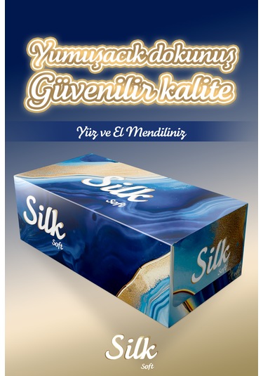 Silk Soft Çift Katlı Pratik Mendil Çek Kullan Kutu Mendil 5adet X 100mendil
