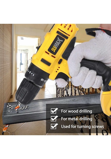 Stilmax STMBL76  24V 5Ah  Darbeli Çift Akülü Li-ion  Vidalama Şarjlı Matkap + 5 Ad Uç