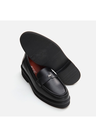 Hotiç Hakiki Deri Siyah Kadın Loafer 01ayh291760a100 Siyah