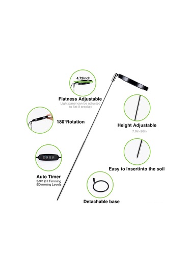 Geeroyoo Ayarlanabilir Zamanlayıcılı Bitki Büyüme Lambası - Tam Spektrum Led Işık, Esnek Hortumlu Diğer