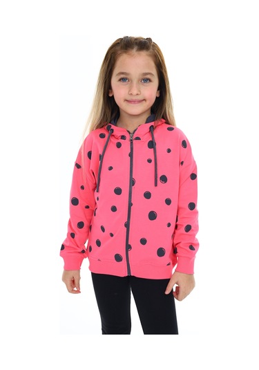 Toontoy Kız Çocuk Kapüşonlu Fermuarlı Baloncuk Baskılı Düşük Omuz Yırtmaç Detaylı Örme Hırka - 2 İplik Fuşya Toontoy Kız Çocuk Kapüşonlu Fermuarlı Baloncuk Baskılı Düşük Omuz Yırtmaç Detaylı Örme Hırka - 2 İplik Fuşya