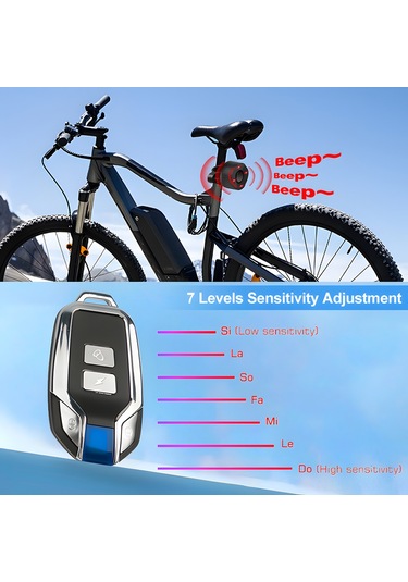 Kosona Siyah Bisiklet Arka Lambası: Usb Şarjlı, 110db Antifantezi Alarm, Çoklu Işık Modu, 2 Kumanda 700mah Li-pil