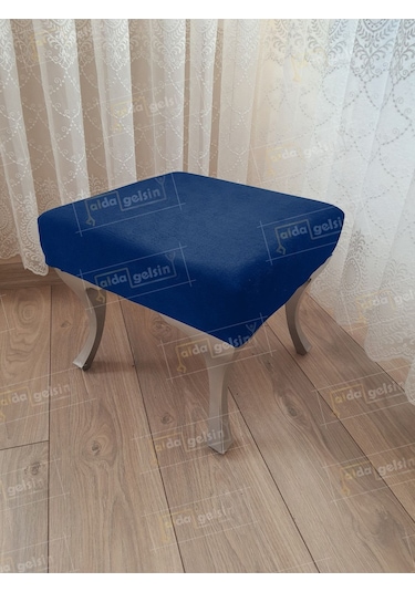 Ayak Ucu Kapı Önü Antre Düz Bench Puf Gümüş Ayak Laci